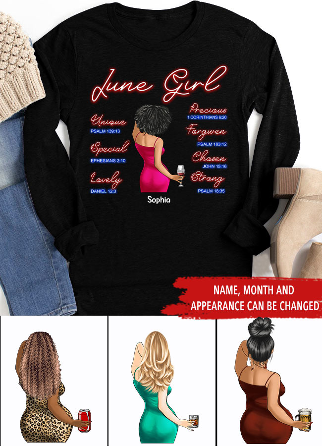 June Birthday Shirt, Custom Birthday Shirt, Queens was Born In June, June Birthday Shirts For Woman, June Birthday Gifts