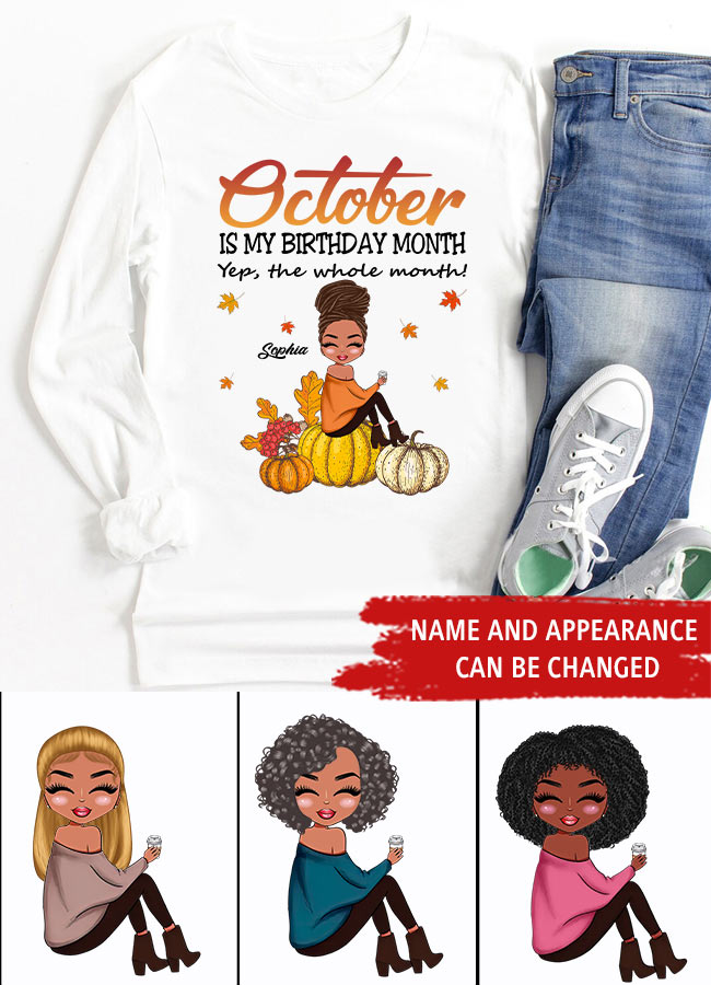 October Birthday Shirt, Custom Birthday Shirt, Queens are Born In October, October Birthday Shirts For Woman, October Birthday Gifts