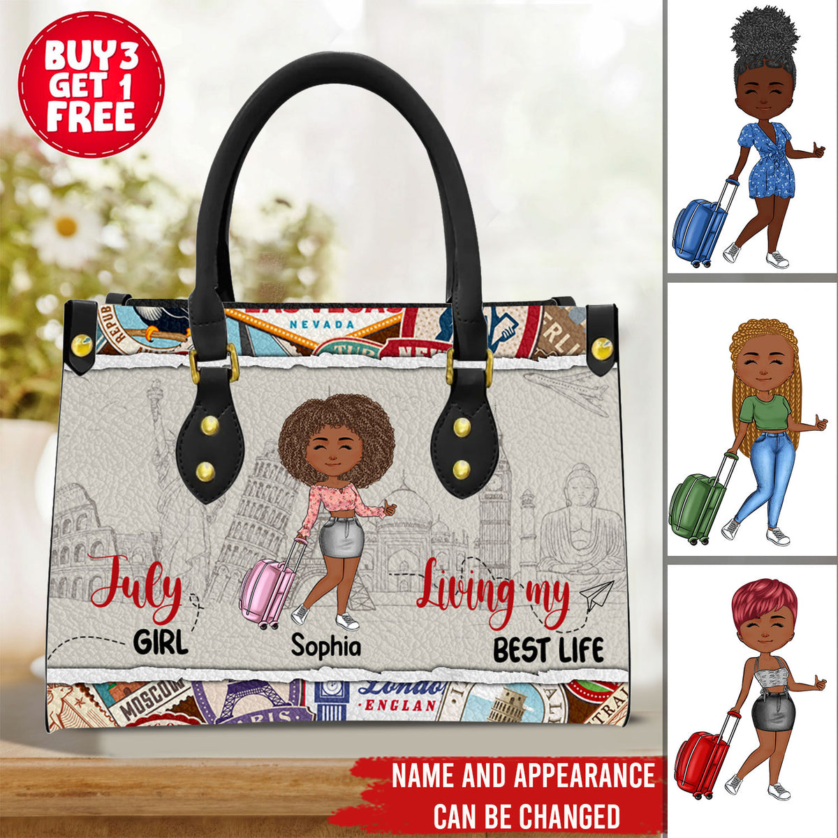 Personalized Leather Bag - Birthday, Handbag personalized, Custom Birthday Gift, Queens are Born In July, July Birthday Gifts For Woman