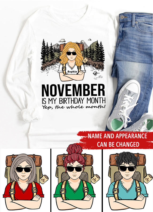 November Birthday Shirt, Custom Birthday Shirt, Queens are Born In November, November Birthday Shirts For Woman, November Birthday Gifts, Camping Lover