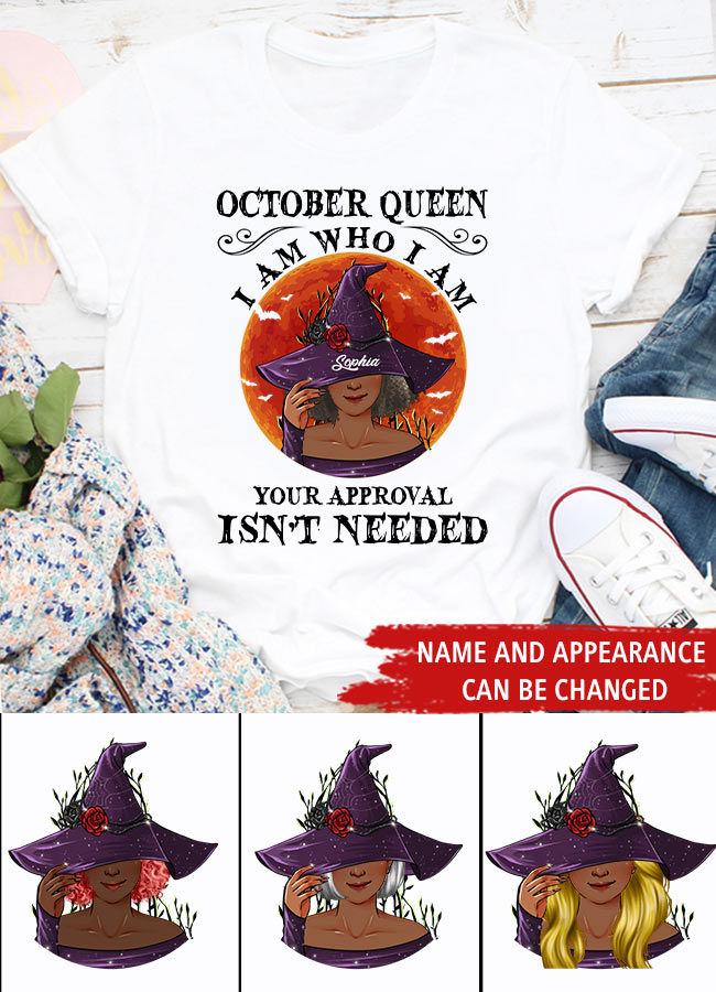 October Birthday Shirt, Custom Birthday Shirt, Queens are Born In October, October Birthday Shirts For Woman, October Birthday Gifts, Personalized Halloween, Custom halloween shirts, Personalized Halloween Gifts