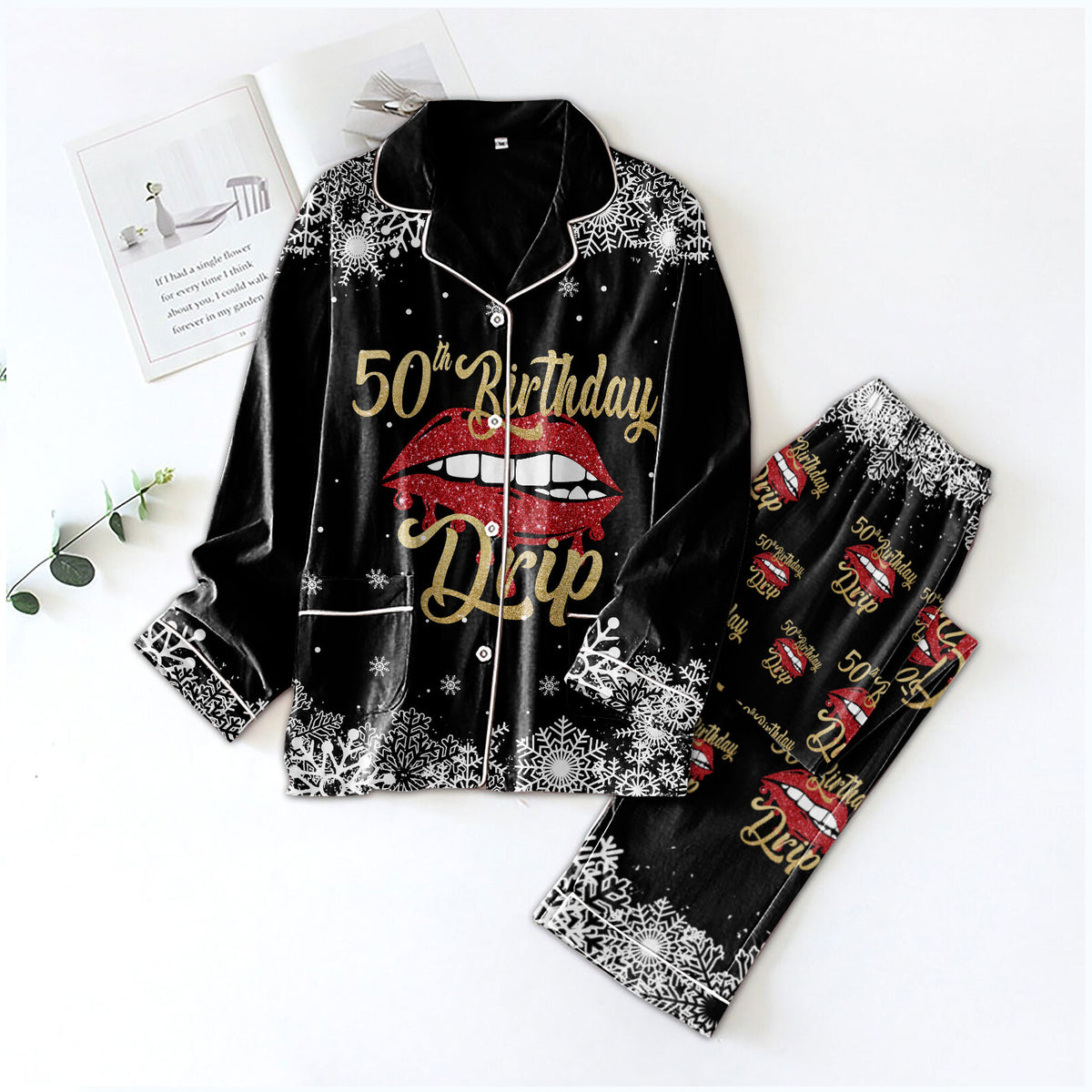 50th Birthday Gifts Ideas 50th Birthday Shirt For Her Back In 1973 Turning 50 Birthday Pajamas 50th Birthday Women&#39;s Pajamas Set For Woman