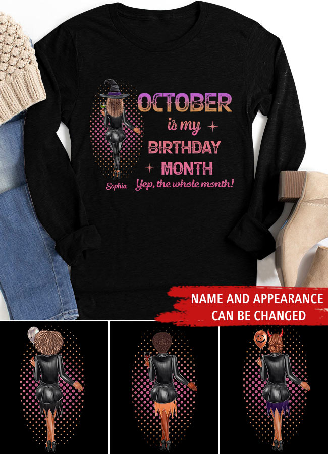 October Birthday Shirt, Custom Birthday Shirt, Queens Born In October, October Birthday Shirts For Woman, October Birthday Gifts, Halloween Gift