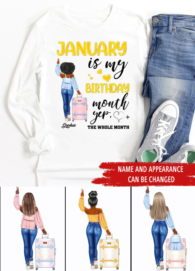 January Birthday Shirt, Custom Birthday Shirt, Queens Are Born In January, January Birthday Shirts For Woman, January Birthday Gifts