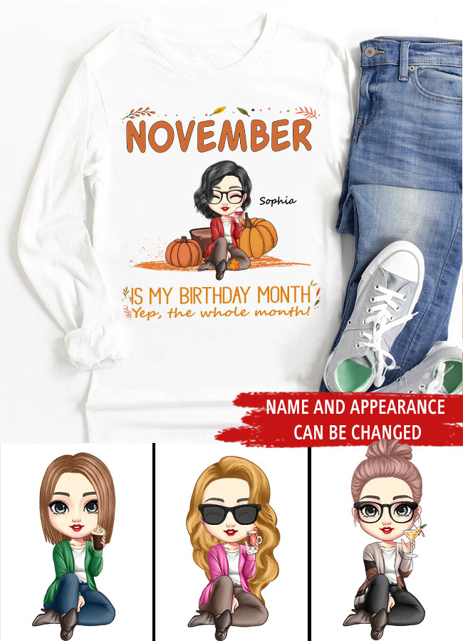 November Birthday Shirt, Custom Birthday Shirt, Queens Born In November, November Birthday Shirts For Woman, November Birthday Gifts