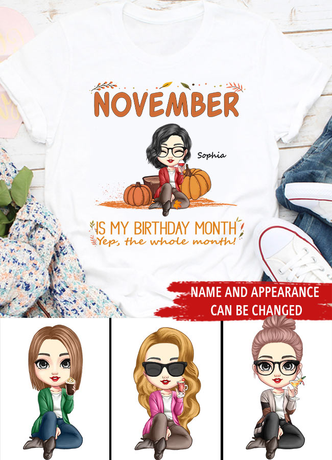November Birthday Shirt, Custom Birthday Shirt, November Birthday Shirts For Woman, November Birthday Gifts