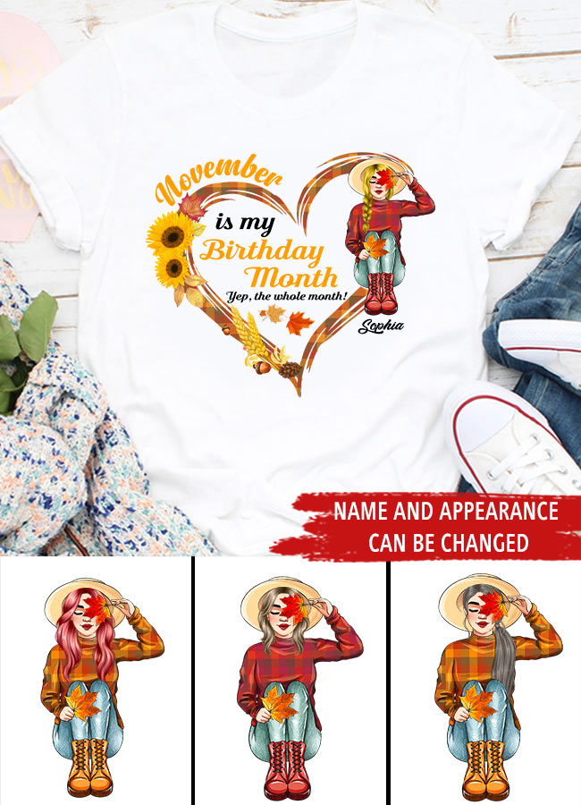 November Birthday Shirt, Custom Birthday Shirt, November Birthday Shirts For Woman, November Birthday Gifts