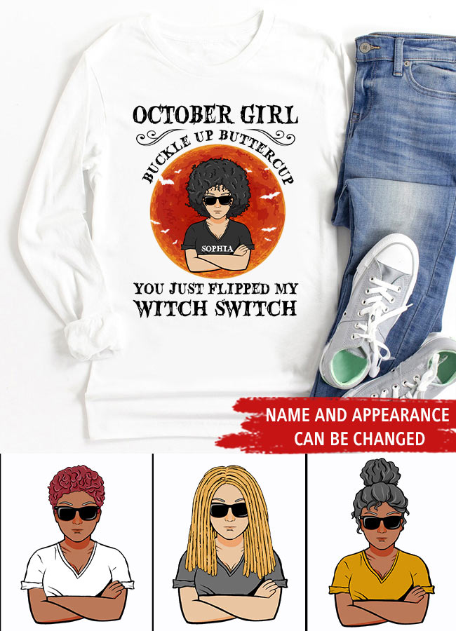 October Birthday Shirt, Custom Birthday Shirt, Queens are Born In October, October Birthday Shirts For Woman, October Birthday Gifts, Personalized Halloween Gifts, Halloween Shirts, Halloween Shirts For Women