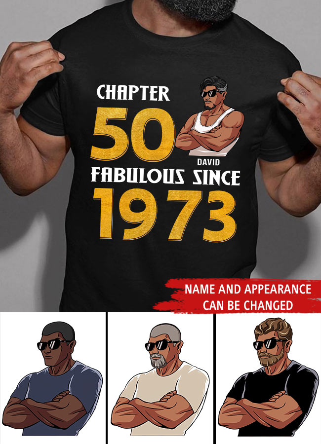 50th Birthday Shirts, Custom Birthday Shirts, Turning 50 Shirt, Gifts For Men Turning 50, 50 And Fabulous Shirt, 1973 Shirt, 50th Birthday Shirts For Him
