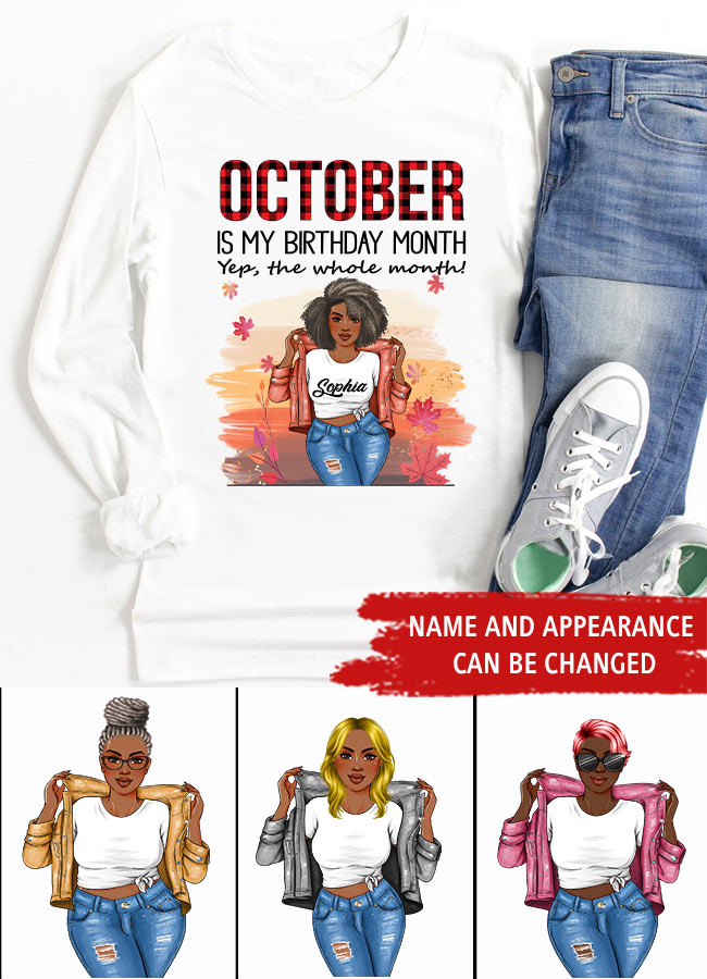 October Birthday Shirt, Custom Birthday Shirt, Queens are Born In October, October Birthday Shirts For Woman, October Birthday Gifts