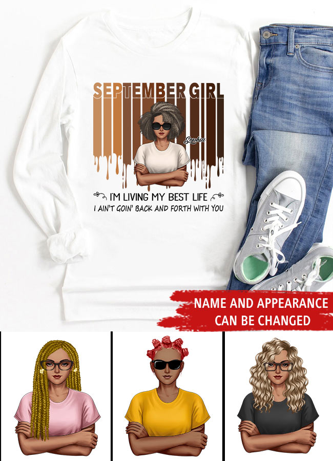 September Birthday Shirt, Custom Birthday Shirt, Queens are Born In September, September Birthday Shirts For Woman, September Birthday Gifts