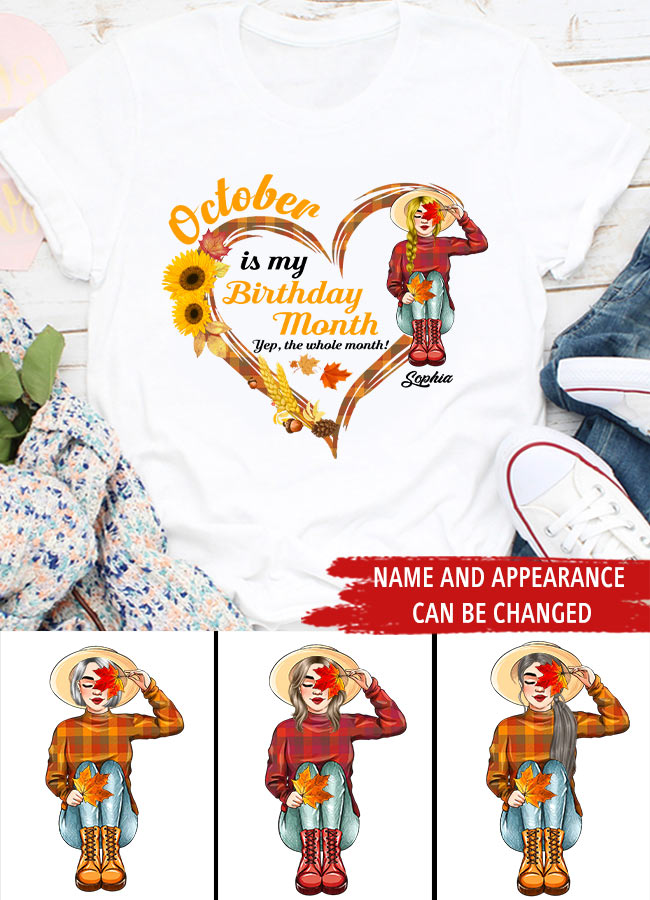 October Birthday Shirt, Custom Birthday Shirt, Queens are Born In October, October Birthday Shirts For Woman, October Birthday Gifts, Fall Season