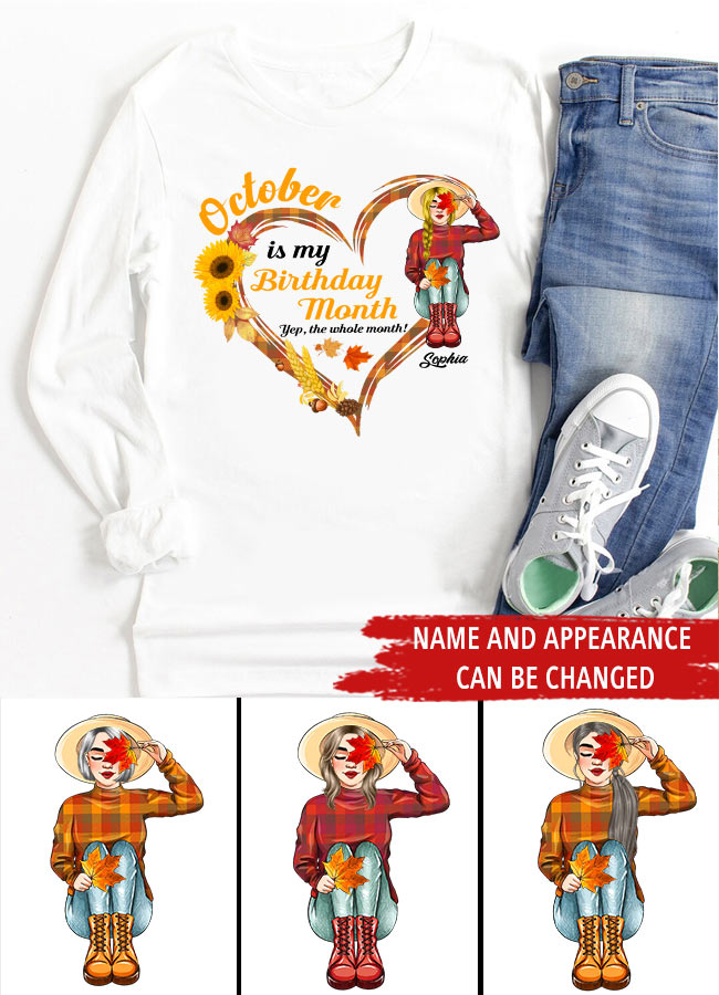 October Birthday Shirt, Custom Birthday Shirt, Queens are Born In October, October Birthday Shirts For Woman, October Birthday Gifts, Fall Season