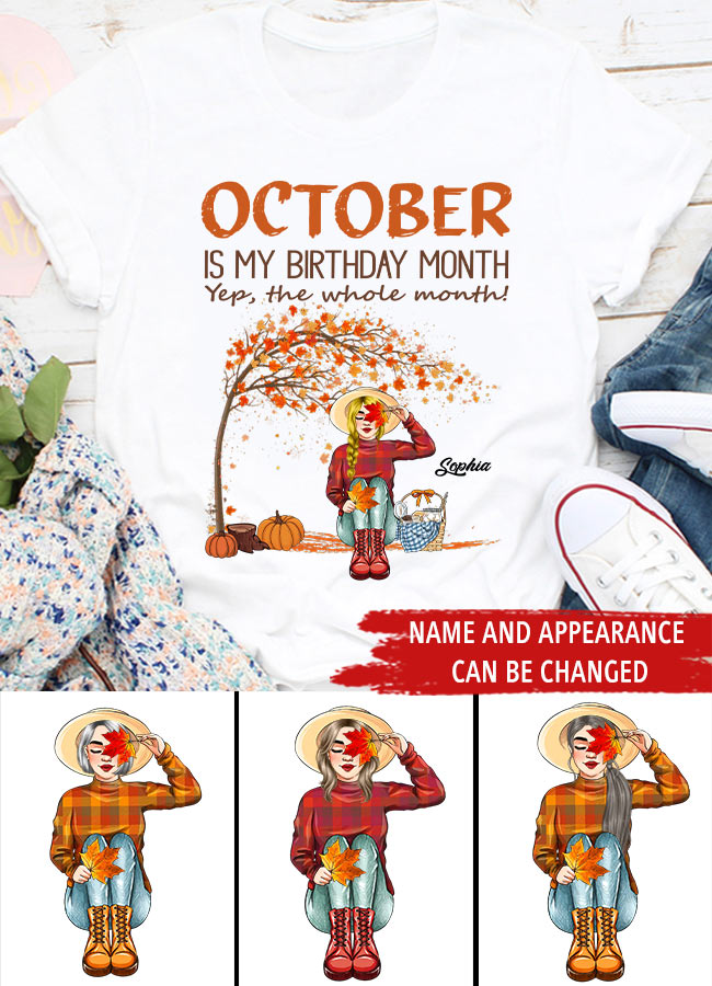 October Birthday Shirt, Custom Birthday Shirt, Queens are Born In October, October Birthday Shirts For Woman, October Birthday Gifts, Fall Season