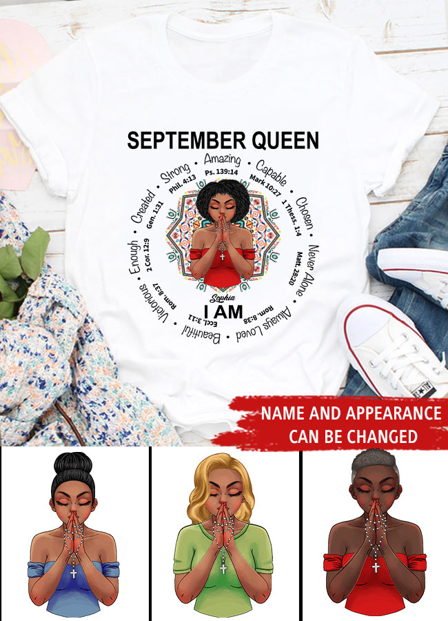 September Birthday Shirt, Custom Birthday Shirt, Queens Born In September, September Birthday Shirts For Woman, September Birthday Gifts