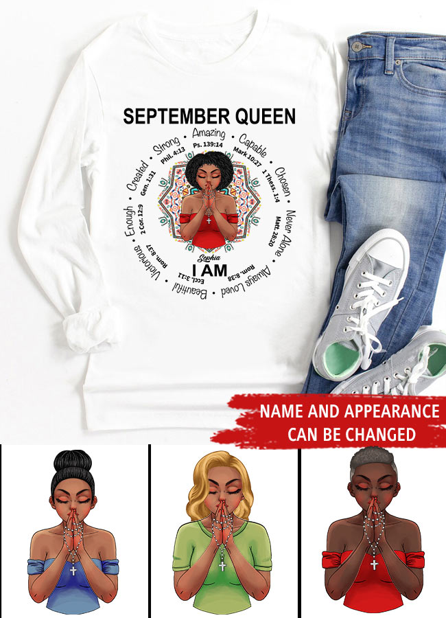September Birthday Shirt, Custom Birthday Shirt, Queens Born In September, September Birthday Shirts For Woman, September Birthday Gifts