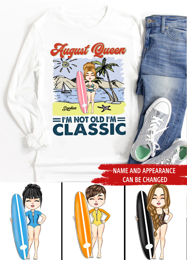 August Birthday Shirt, Custom Birthday Shirt, Queens Born In August, August Birthday Shirts For Woman, August Birthday Gifts, Beach Shirts For Women