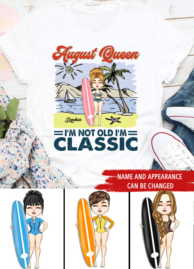 August Birthday Shirt, Custom Birthday Shirt, Queens Born In August, August Birthday Shirts For Woman, August Birthday Gifts, Beach Shirts For Women