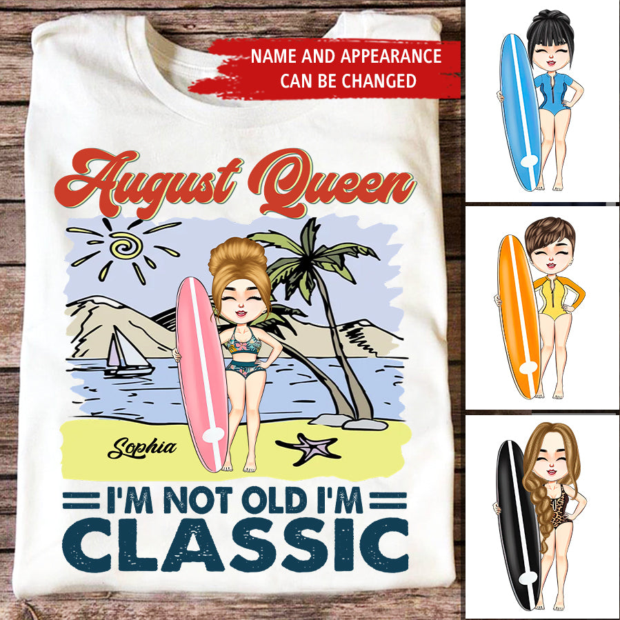 August Birthday Shirt, Custom Birthday Shirt, Queens Born In August, August Birthday Shirts For Woman, August Birthday Gifts, Beach Shirts For Women
