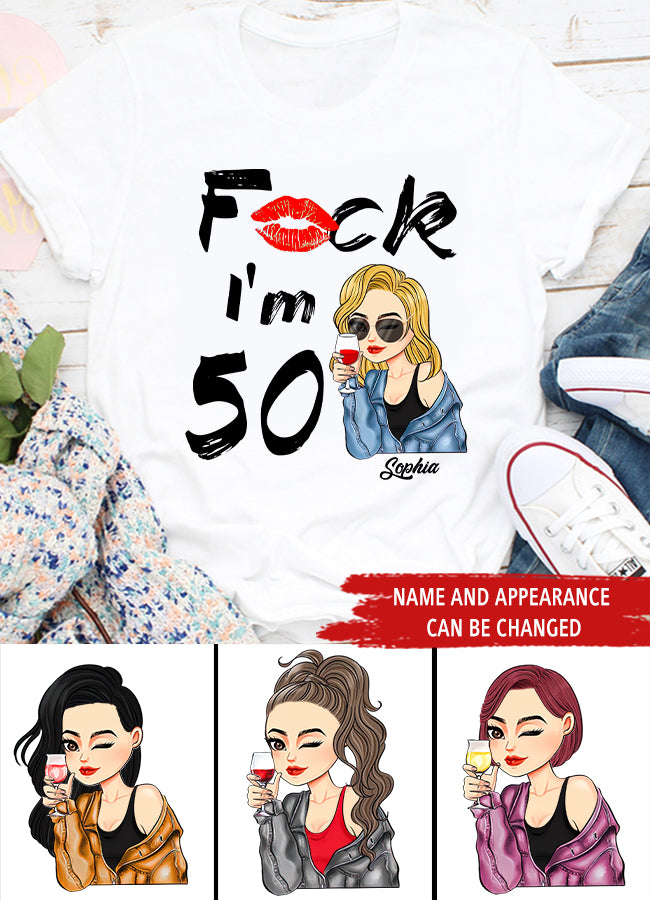 I&#39;m 50 - Vintage 1972 Shirt, Custom Birthday Shirt, 50th Birthday Unique Gifts For Woman, 50th Birthday Ideas, Turning 50 Years Old Cotton Shirt