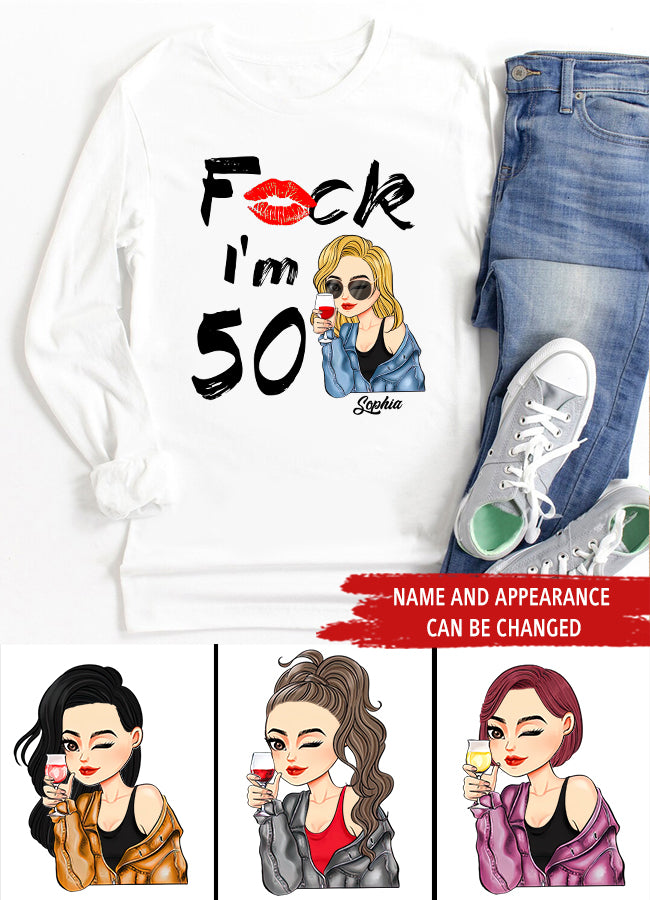 I&#39;m 50 - Vintage 1972 Shirt, Custom Birthday Shirt, 50th Birthday Unique Gifts For Woman, 50th Birthday Ideas, Turning 50 Years Old Cotton Shirt