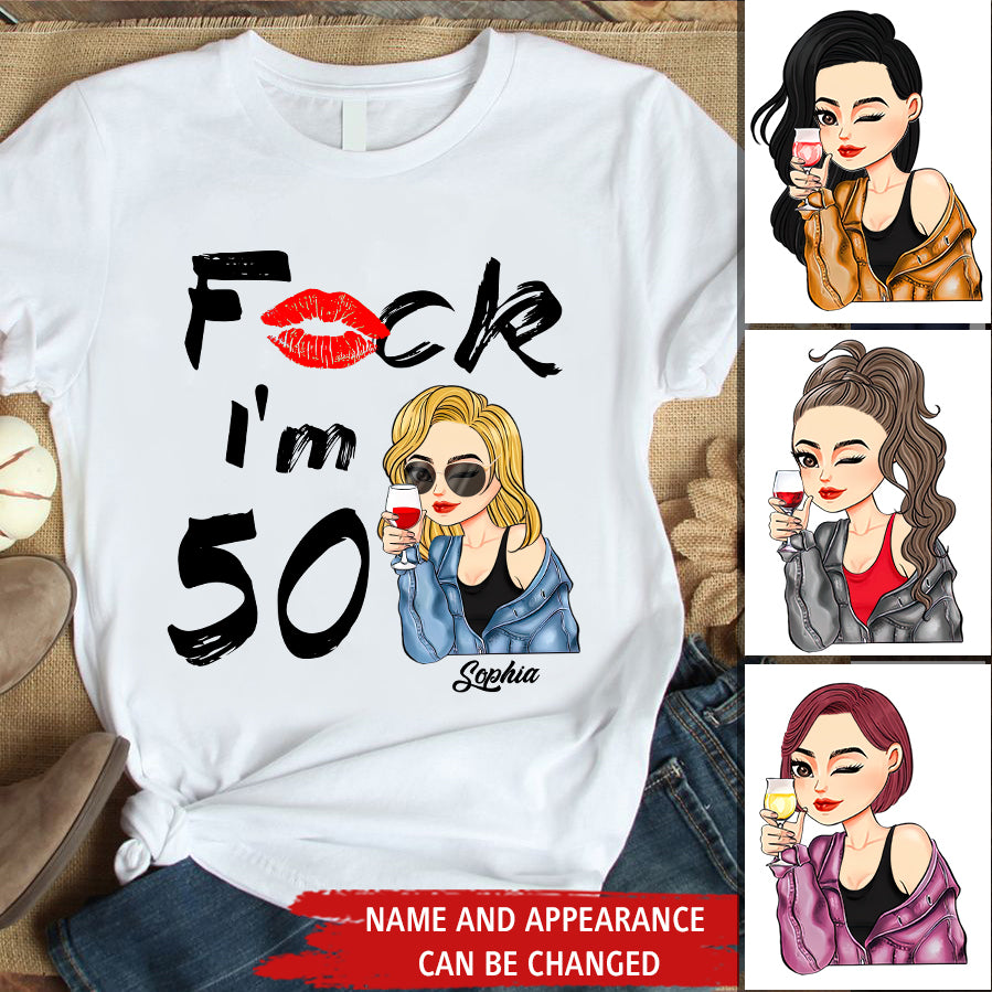 I&#39;m 50 - Vintage 1972 Shirt, Custom Birthday Shirt, 50th Birthday Unique Gifts For Woman, 50th Birthday Ideas, Turning 50 Years Old Cotton Shirt