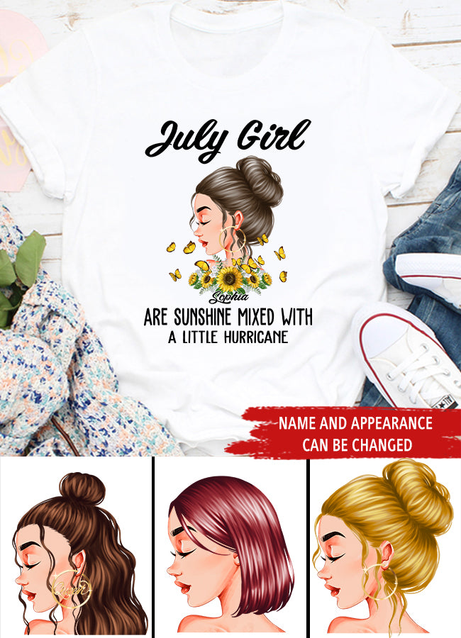 July Birthday Shirt, Vintage July Queen Custom Birthday Shirt, Queens Born In July, July Birthday Shirts For Woman, July Birthday Gifts Sun Flower Lover