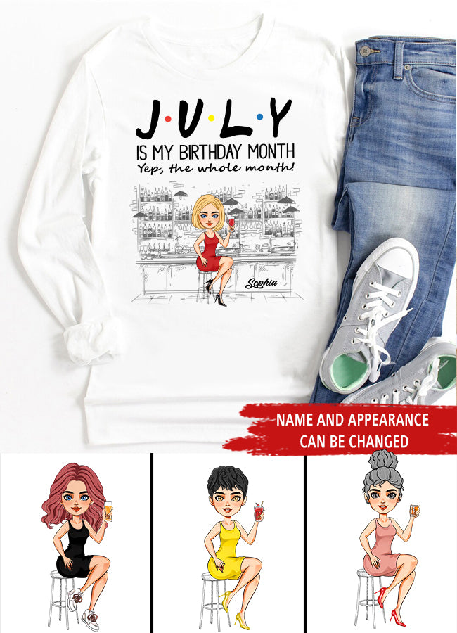 July Birthday Shirt, Wine Lover Custom Birthday Shirt, Queens Born In July, July Birthday Shirts For Woman, July Birthday Gifts