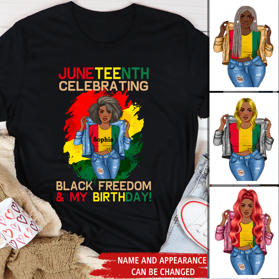 Juneteenth Shirt, Custom Juneteenth Shirt, Juneteenth Celebrating Black Freedom My Birthday June 19