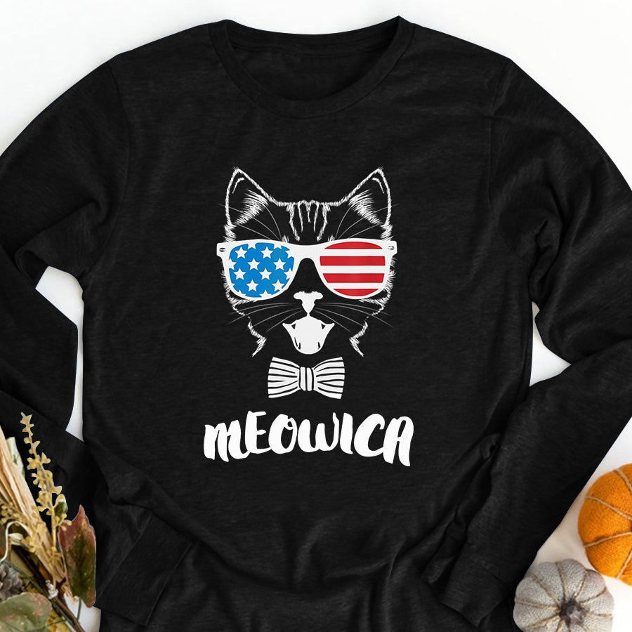 Independence Day Shirt 4th of July Meowica Kitty Cat Shirt T-Shirt