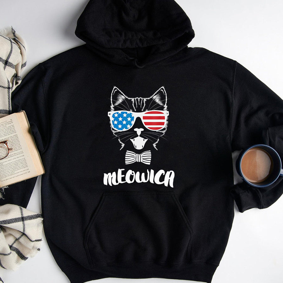 Independence Day Shirt 4th of July Meowica Kitty Cat Shirt T-Shirt