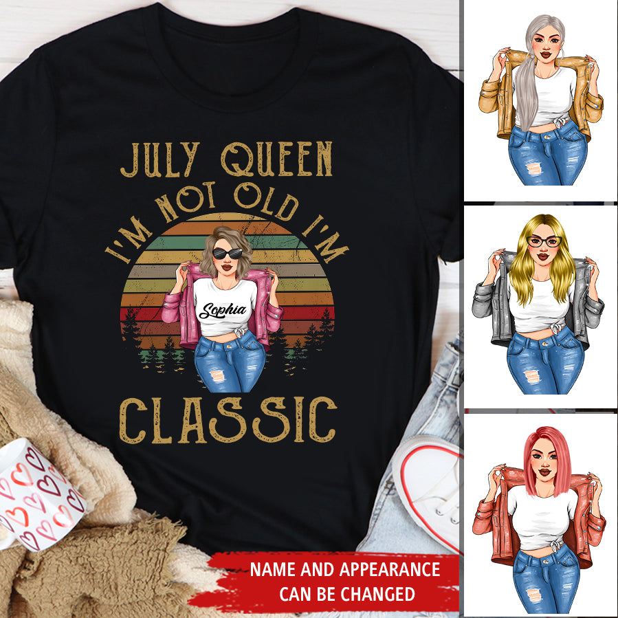 July Birthday Shirt, July Queen Custom Birthday Shirt, Queens Born In July, July Birthday Shirts For Woman, July Birthday Gifts