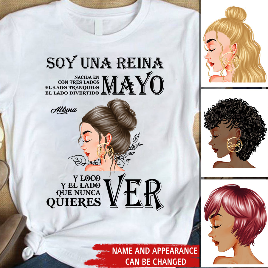 Camisa De Cumpleaños De Mayo, Camisa De Cumpleaños Personalizada, Reinas Nacidas En Mayo, Regalos De Cumpleaños De Mayo, Camisas De Mayo Para Mujeres