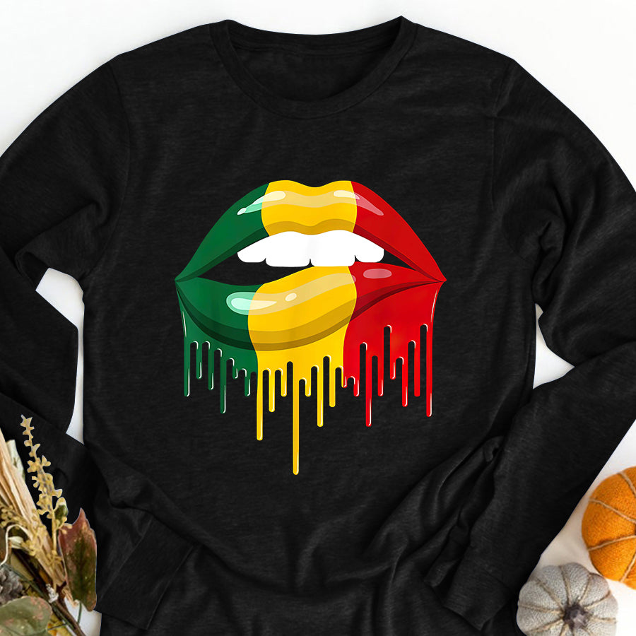 Juneteenth Shirt African American Lips T Shirt Women Girls Juneteenth Queen Gift