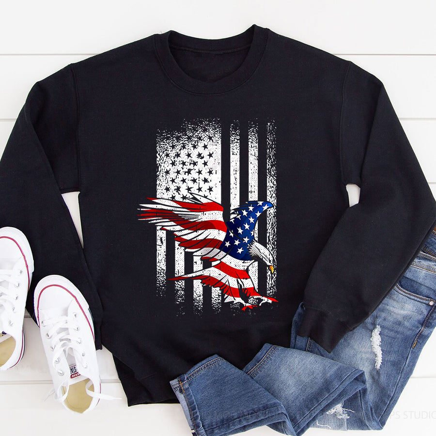 Independence Day Shirt American Flag Eagle 4th Of July Independence Day Patriotic T-Shirt