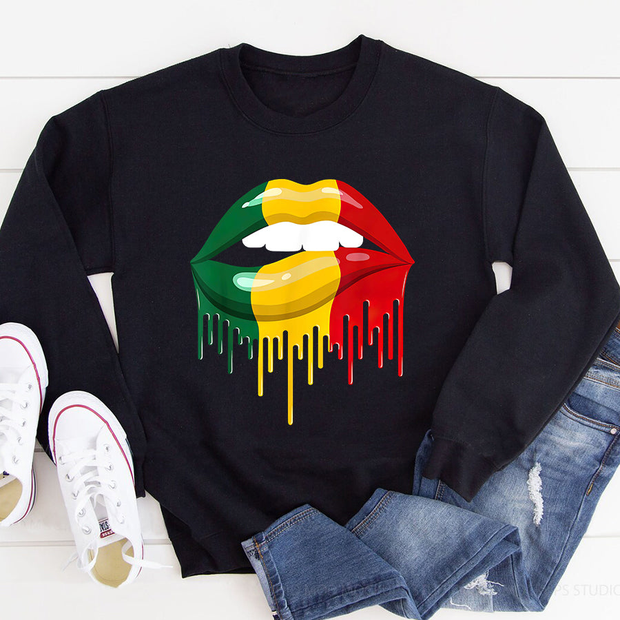 Juneteenth Shirt African American Lips T Shirt Women Girls Juneteenth Queen Gift