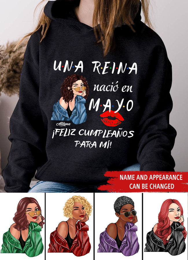 Camisa De Cumpleaños De Mayo, Camisa De Cumpleaños Personalizada, Reinas Nacidas En Mayo, Regalos De Cumpleaños De Mayo, Camisas De Mayo Para Mujeres