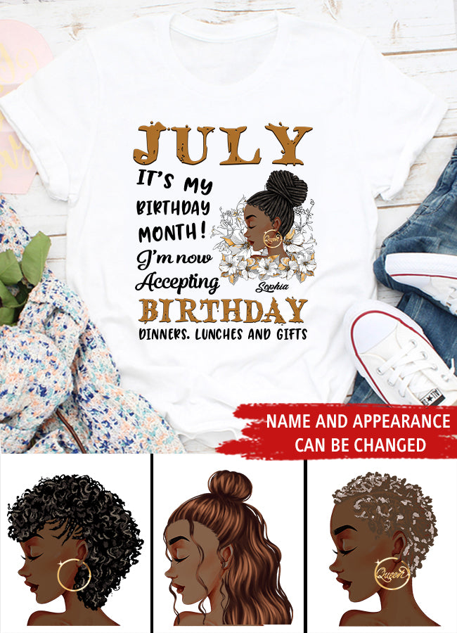 July Birthday Shirt, Custom Birthday Shirt, Queens Born In July, July Birthday Gifts, July Shirts For Woman