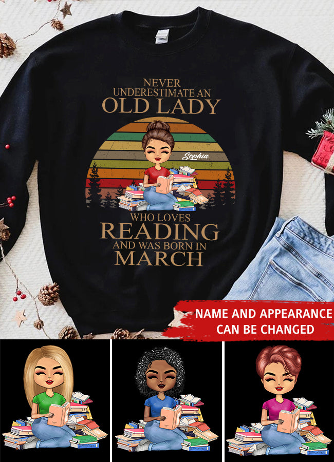 March Birthday Shirt, Custom Birthday Shirt, Queens Born In March, March Birthday Gifts, March shirts for Woman, Book Lover Shirt, Reading Gifts Cotton Shirt, Just A Girl Who Loves Books