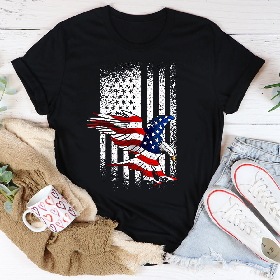 Independence Day Shirt American Flag Eagle 4th Of July Independence Day Patriotic T-Shirt