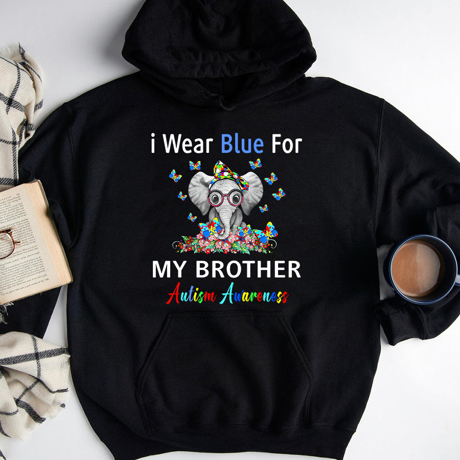 I Wear Blue For My Brother Autism Awareness Gifts T-Shirt Autism Awareness Shirt