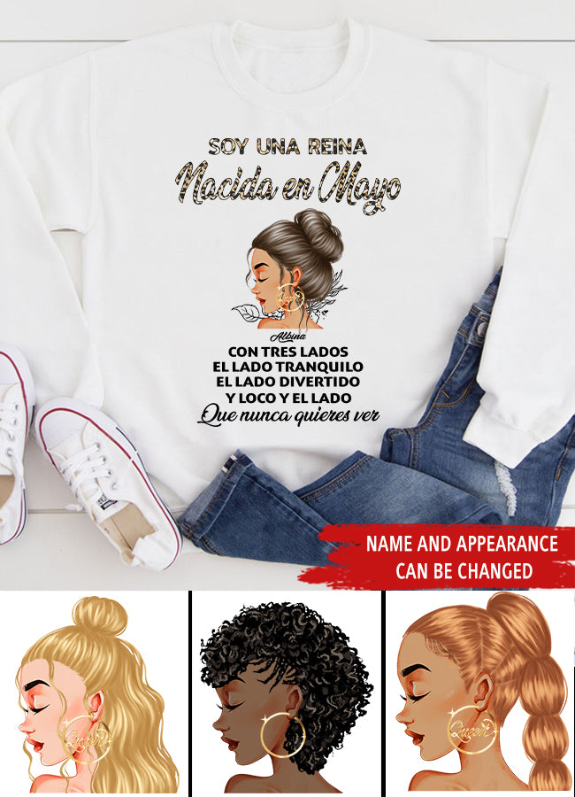 Camisa De Cumpleaños De Mayo, Camisa De Cumpleaños Personalizada, Reinas Nacidas En Mayo, Regalos De Cumpleaños De Mayo, Camisas De Mayo Para Mujeres