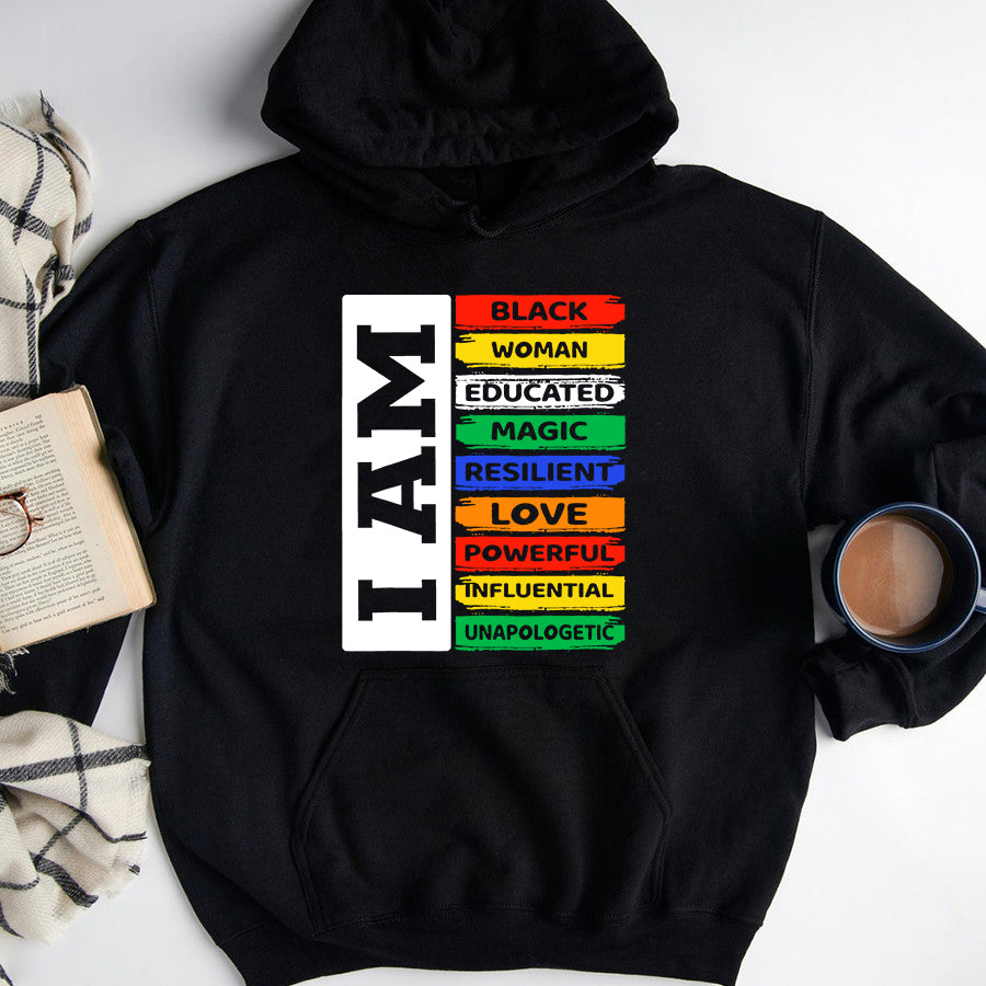 Juneteenth Shirt I&#39;m Black Woman - African American Women Pride Juneteenth T-Shirt