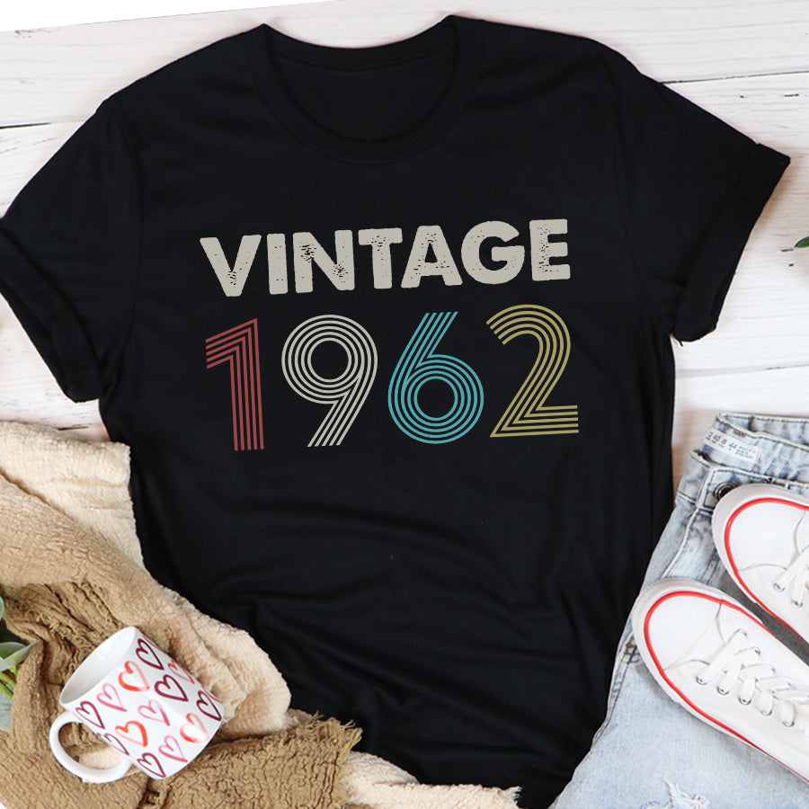Vintage 1962 Shirt, 60th Birthday Shirt, Gifts For 60 Years Old, 60 And Fabulous Shirt, Turning 60 And Fabulous Birthday Cotton Shirt