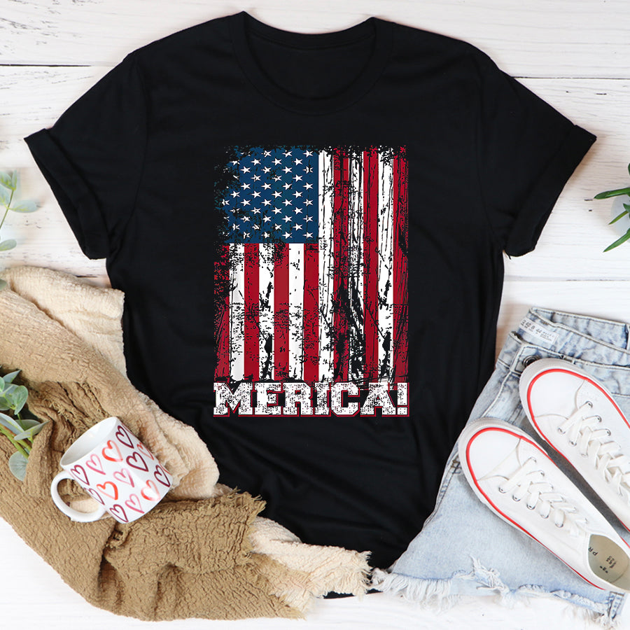 Independence Day Shirt 4th of July Independence Day US American Flag Patriotic T-Shirt