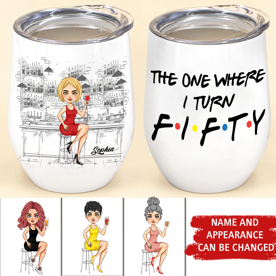 Personalized 50th Birthday Gifts, Fifty Tumbler, Personalized Wine Tumbler - 50th Gift Ideas For Her