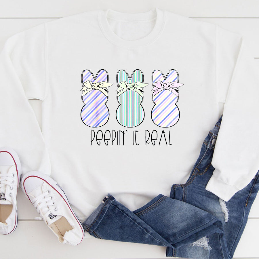 Easter Shirt Easter Bunnies Easter Bunny For Easter Peepin&#39; It Real T-Shirt Funny Easter Gift