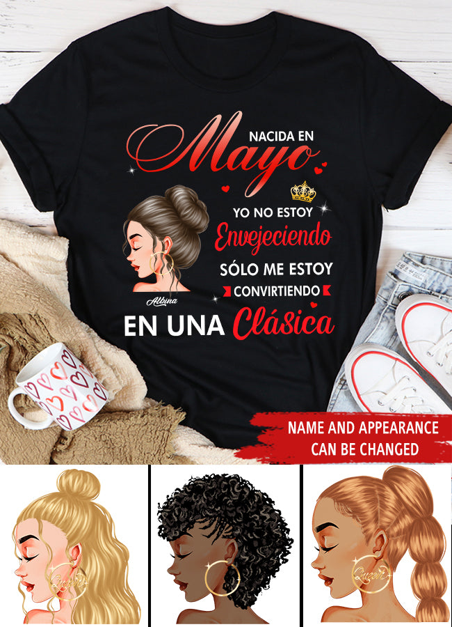 Camisa De Cumpleaños De Mayo, Camisa De Cumpleaños Personalizada, Reinas Nacidas En Mayo, Regalos De Cumpleaños De Mayo, Camisas De Mayo Para Mujeres