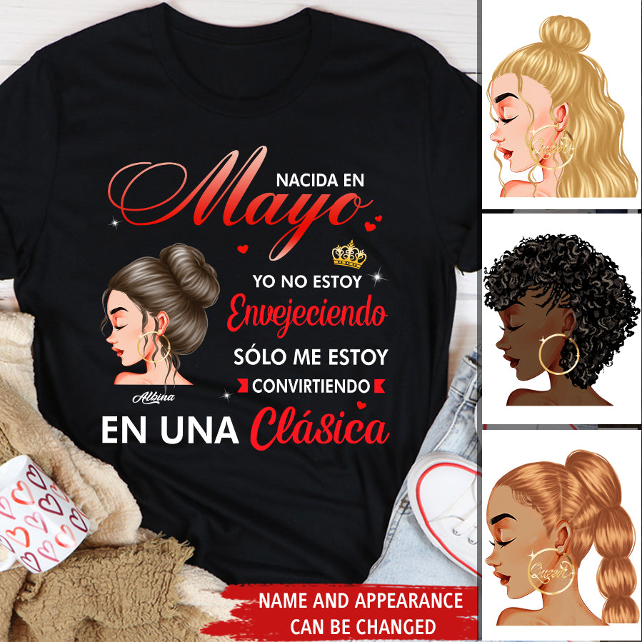 Camisa De Cumpleaños De Mayo, Camisa De Cumpleaños Personalizada, Reinas Nacidas En Mayo, Regalos De Cumpleaños De Mayo, Camisas De Mayo Para Mujeres