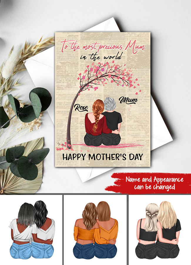Custom Mothers Day Card - Mother's Day Gift Cards - Mothers Day Greetings - Happy Mothers Day Card - Mom's Card - Mother's Day Gift From Daughter - Mother Day Gift